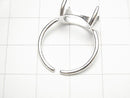 [Video] Silver 925 Ring Frame (Prong Setting) Horizontal Oval 14x10mm No Coating Free Size 1pc