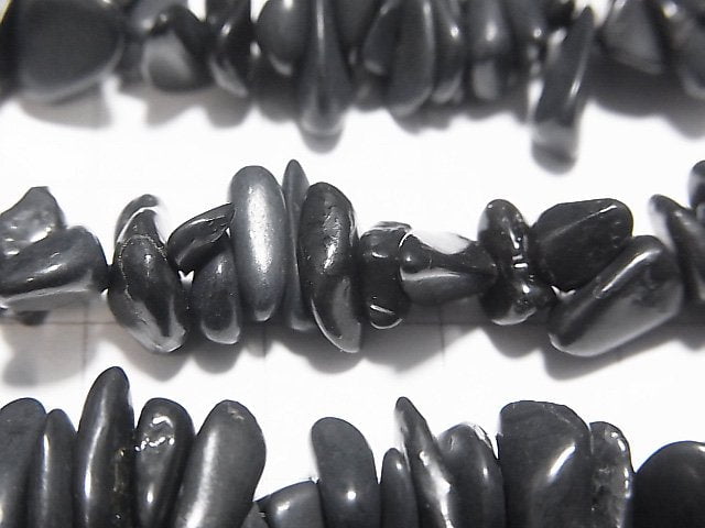 [Video] Russia Shungite AAA Chips (Small Nugget) 1strand beads (aprx.32inch / 80cm)