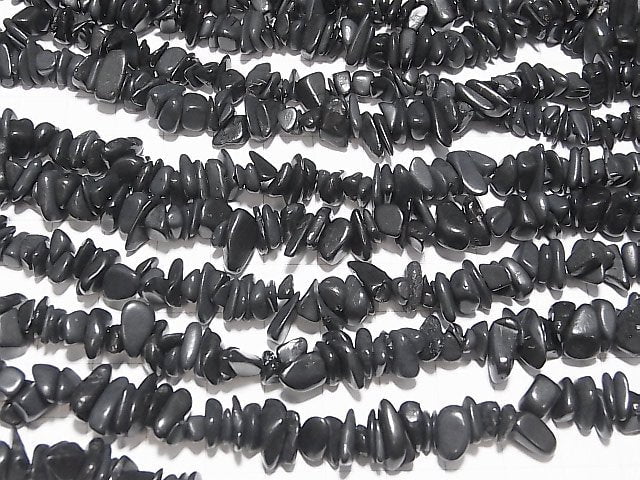 [Video] Russia Shungite AAA Chips (Small Nugget) 1strand beads (aprx.32inch / 80cm)