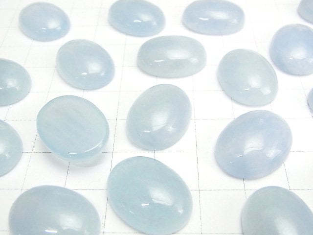 [Video] Namibia Aquamarine AAA- Oval Cabochon 20x15mm 1pc