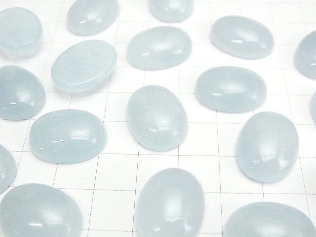 [Video] Namibia Aquamarine AA++ Oval Cabochon 20x15mm 1pc