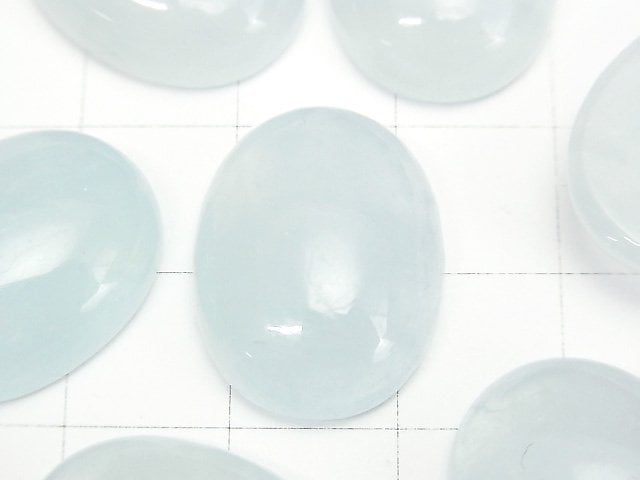 [Video] Namibia Aquamarine AA+ Oval Cabochon 20x15mm 1pc