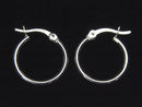 Silver925 Hoop Earrings [10mm] [15mm] [20mm] [25mm] 1 pair