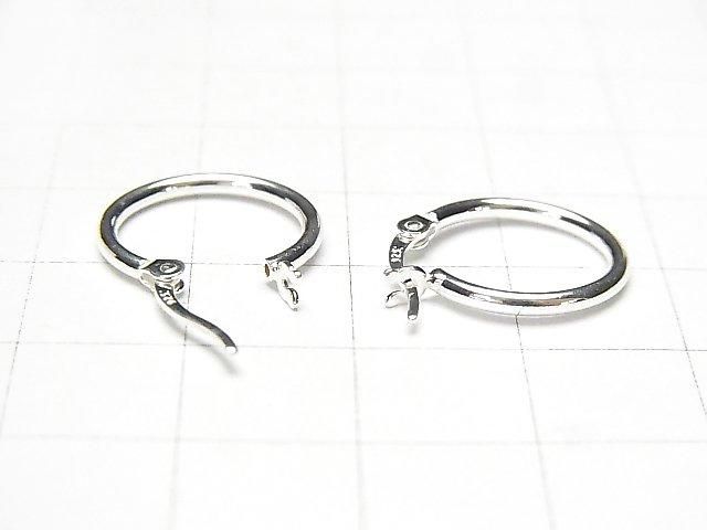 Silver 925 Hoop Earrings [10mm] [15mm] [20mm] [25mm] 1 pair