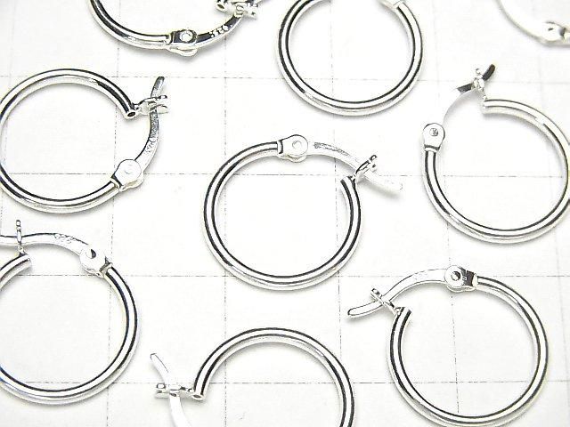 Silver 925 Hoop Earrings [10mm] [15mm] [20mm] [25mm] 1 pair