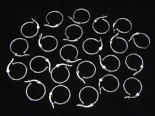 Silver 925 Hoop Earrings [10mm] [15mm] [20mm] [25mm] 1 pair
