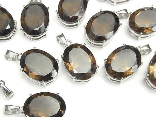 Accessories, Oval, Pendant, Smoky Quartz Gemstone Beads