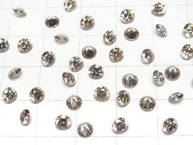 [Video] Brown Diamond Round Faceted 4x4mm 1pc