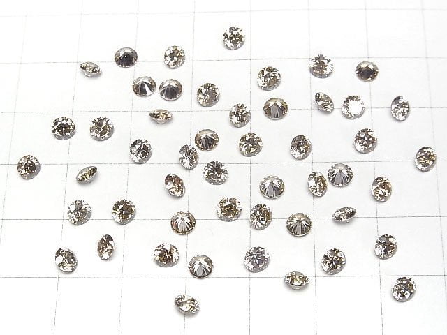 [Video] Brown Diamond Round Faceted 4x4mm 1pc