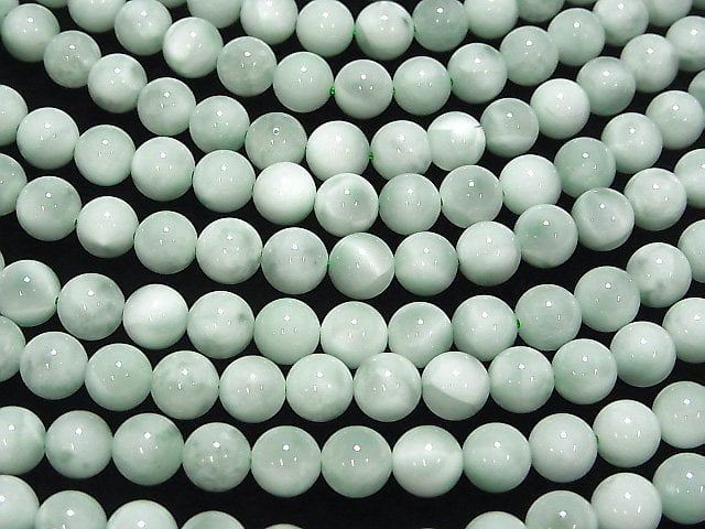 [Video] Green Angelite AAA Round 8mm 1strand beads (aprx.15inch/36cm)