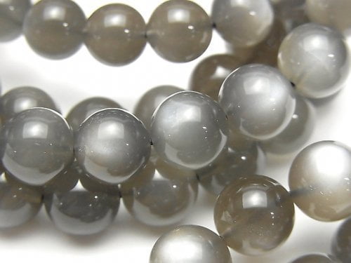 [Video] Gray Moonstone AAA Round 10mm Bracelet