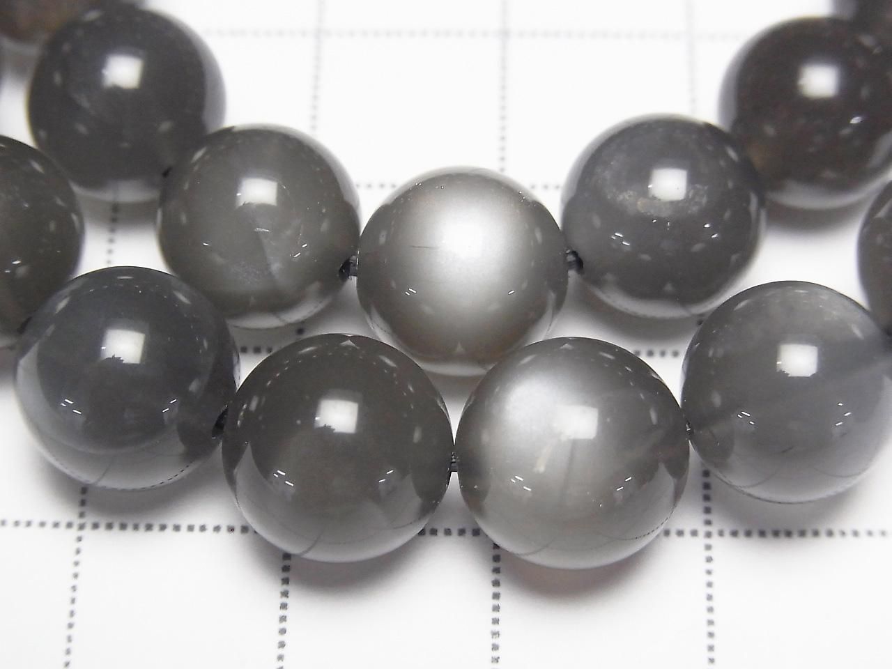 Gray Moonstone AAA Round 10mm 1-strand (Bracelet)