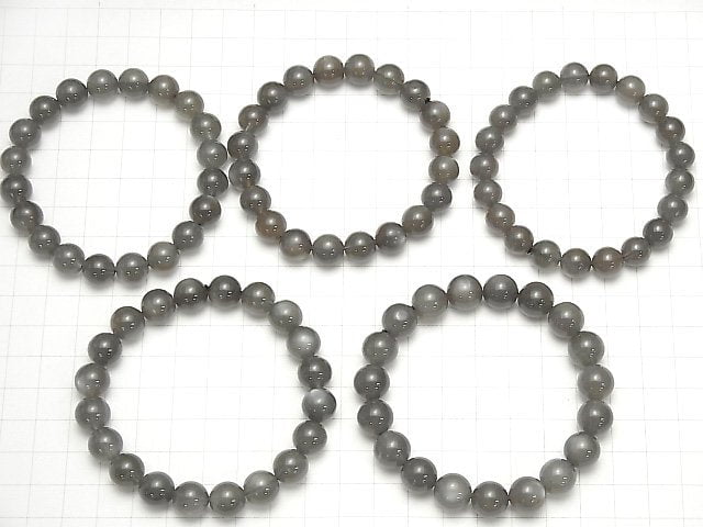 [Video] Gray Moonstone AAA Round 10mm Bracelet