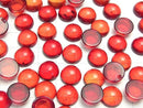 [Video] Red Color Amber Round Cabochon 12x12mm 2pcs
