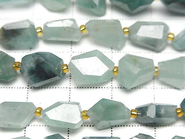 [Video] Grandidierite AA+ Faceted Nugget 1-strand beads (approx. 7 inches/18 cm)