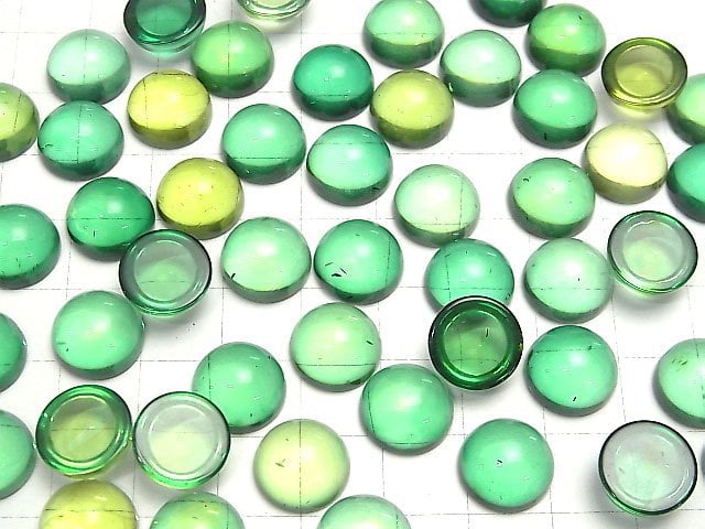 [Video] Green Color Amber Round Cabochon 12x12mm 2pcs