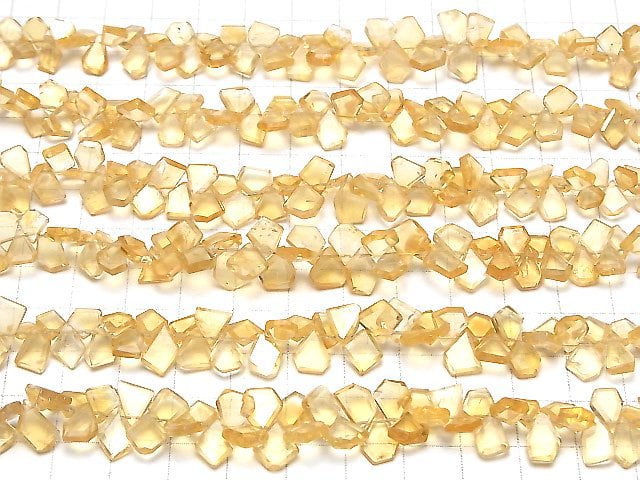 [Video] High Quality Citrine AAA- Rough Slice Faceted half or 1strand beads (aprx.7inch / 18cm)