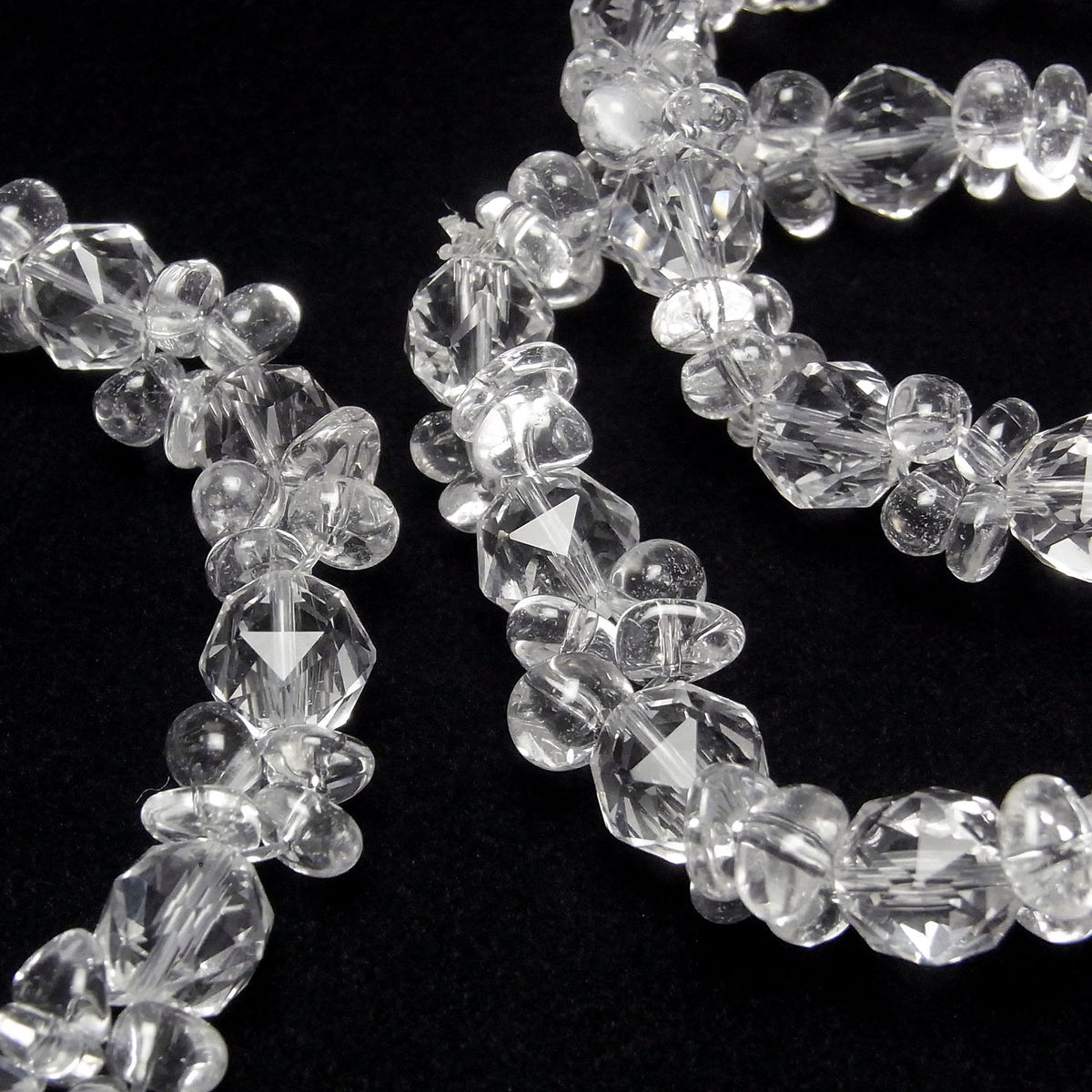 [Video]Hochwertiger Kristall AAA Stern Facettierte Runde 8mm,10mmxChips (Kleine Nugget) Armband