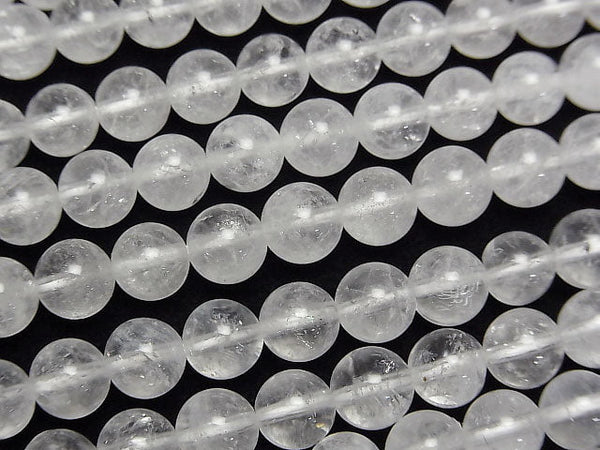 Himalayan Ice Quartz AA + Round 6 mm half or 1 strand beads (aprx.15 inch / 38 cm)
