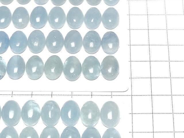 [Video] Namibia Aquamarine AAA- Oval Cabochon 14x10mm 1pc