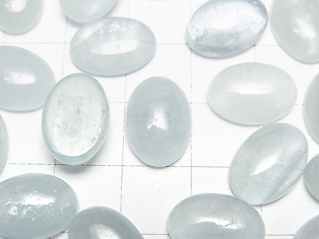 [Video] Namibia Aquamarine AAA- Oval Cabochon 14x10mm 1pc