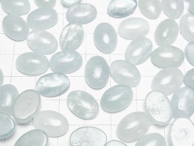 [Video] Namibia Aquamarine AAA- Oval Cabochon 14x10mm 1pc