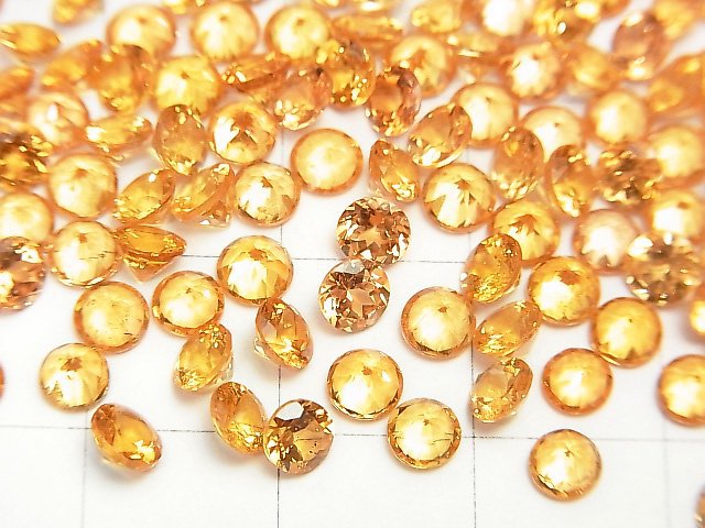 [Video] High Quality Spessartite Garnet AAA Round Faceted 4x4mm 2pcs