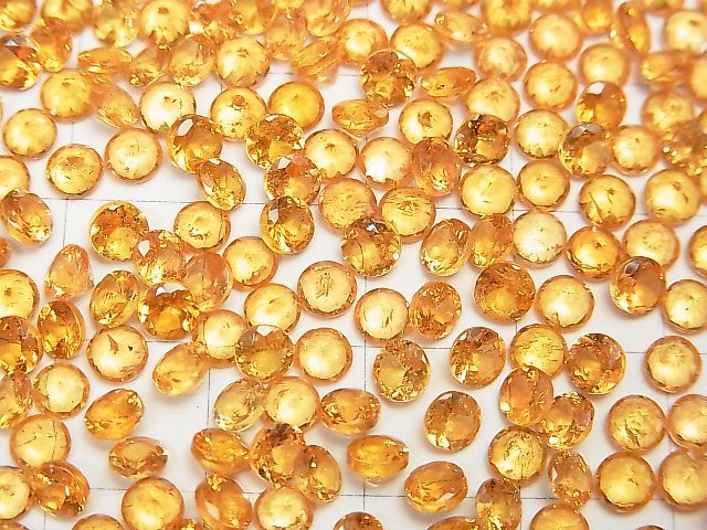 [Video] High Quality Spessartite Garnet AAA- Round Faceted 4x4mm 2pcs