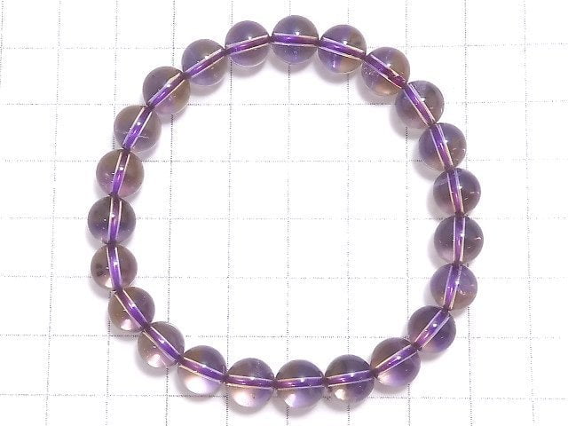 [Video][One of a kind] High Quality Ametrine AAAAA Round 8mm Bracelet NO.300