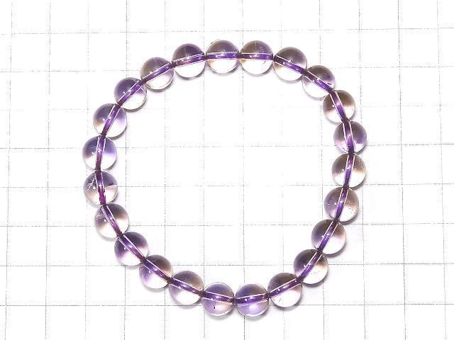 [Video] [One of a kind] High Quality Ametrine AAAAA Round 8mm Bracelet NO.300