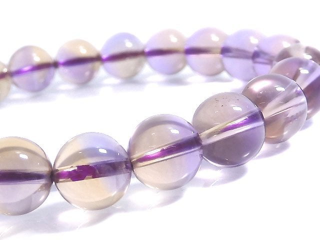 [Video][One of a kind] High Quality Ametrine AAAAA Round 8.5mm Bracelet NO.301