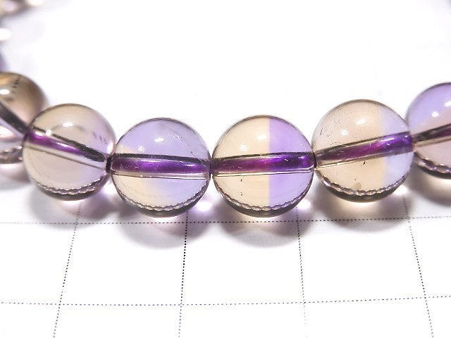 [Video] [One of a kind] High Quality Ametrine AAAAA Round 8.5mm Bracelet NO.301