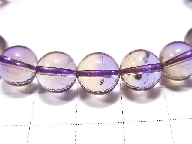 [Video] [One of a kind] High Quality Ametrine AAAAA Round 9mm Bracelet NO.303