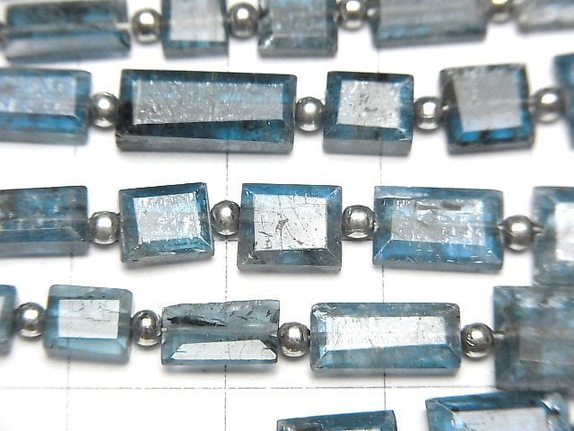 [Video] Indigo Blue Kyanite AA++ Faceted Rectangle 1strand beads (aprx.9inch/22cm)