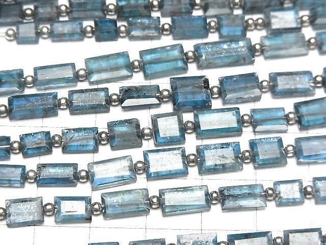 [Video] Indigo Blue Kyanite AA++ Faceted Rectangle 1strand beads (aprx.9inch/22cm)