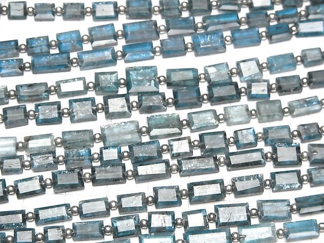 [Video] Indigo Blue Kyanite AA++ Faceted Rectangle 1strand beads (aprx.9inch/22cm)