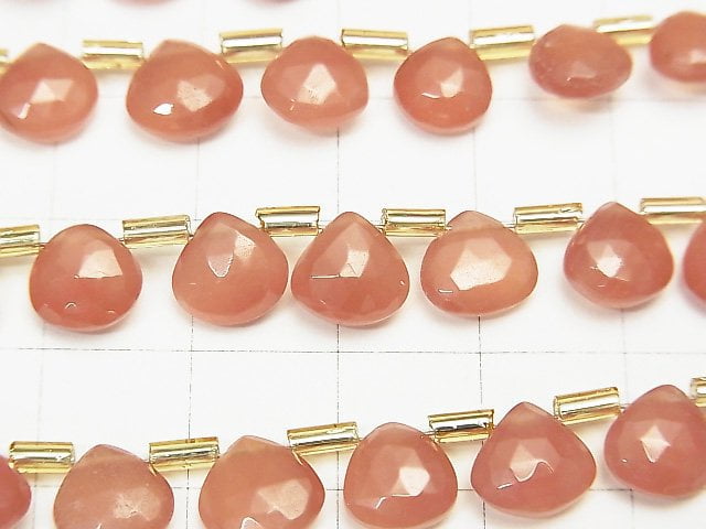 [Video]High Quality Peruvian Rhodochrosite AAA Chestnut Faceted Briolette half or 1strand (aprx.7inch/18cm)