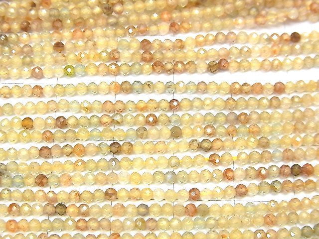 [Video] High Quality! Natural Multicolor Zircon AAA- Faceted Round 2mm 1strand beads (aprx.15inch / 38cm)