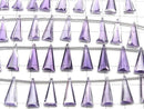 [Video]High Quality Pink Amethyst AAA- Triangle Faceted 15x7mm 1strand (8pcs)