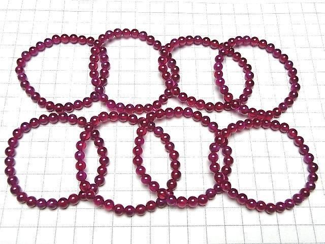 [Video] Synthetic Star Ruby AAA Round 6mm Bracelet