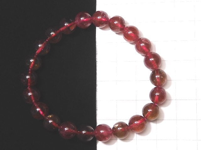 [Video] [One of a kind] High Quality Rubellite (Pink Tourmaline) AAA Round 8.5mm Bracelet NO.100