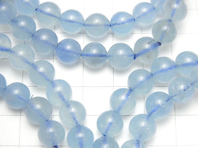 [Video] Brazil Aquamarine AAA- Round 8mm Bracelet