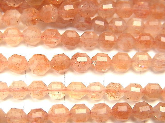 [Video] Sunstone AA++ Double Point Faceted Tube 5x4mm 1strand beads (aprx.15inch / 37cm)