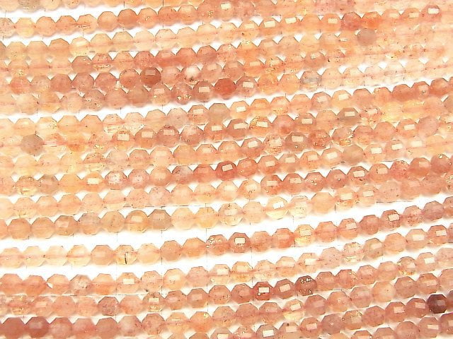 [Video] Sunstone AA++ Double Point Faceted Tube 5x4mm 1strand beads (aprx.15inch / 37cm)