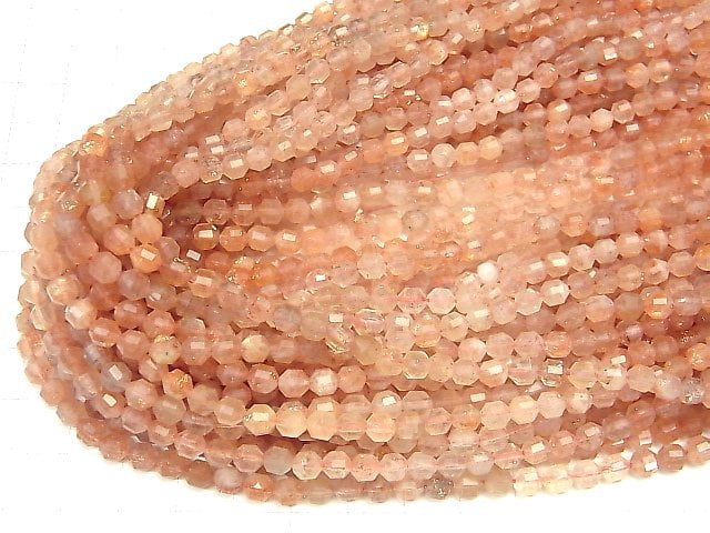 [Video] Sunstone AA++ Double Point Faceted Tube 5x4mm 1strand beads (aprx.15inch / 37cm)