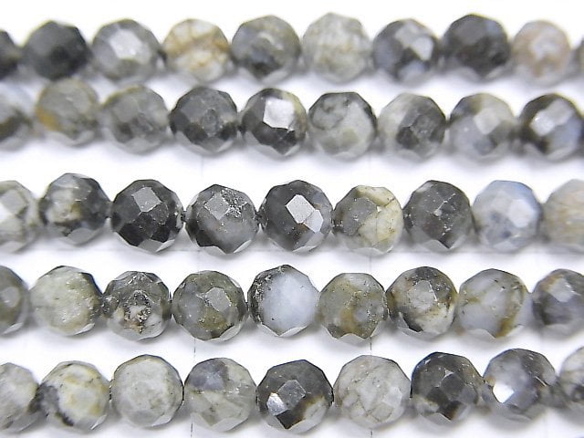 [Video] High Quality! Que Sera Stone Faceted Round 4mm 1strand beads (aprx.15inch / 37cm)