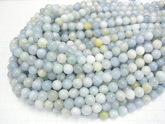 [Video] Multicolor Aquamarine AA Round 10mm half or 1strand beads (aprx.15inch/36cm)