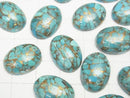Blue Copper Turquoise AAA Oval Cabochon 18x13mm 1pc