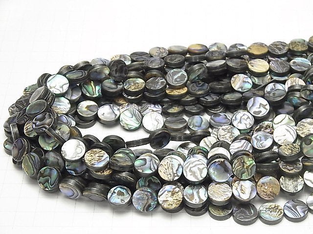 [Video] Abalone Shell Coin 12x12x3.5mm 1/4 or 1strand beads (aprx.15inch/37cm)