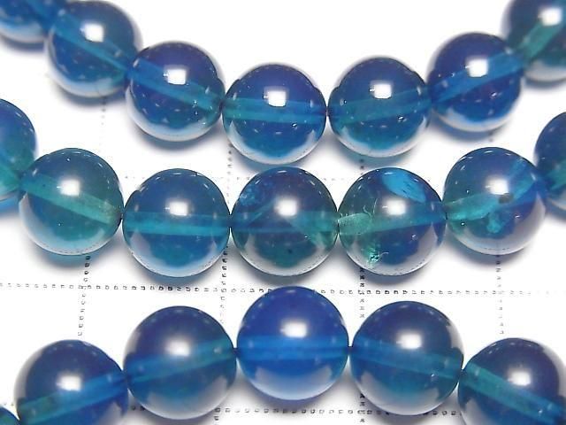 Amber blue color round 8mm 1strand beads (bracelet)